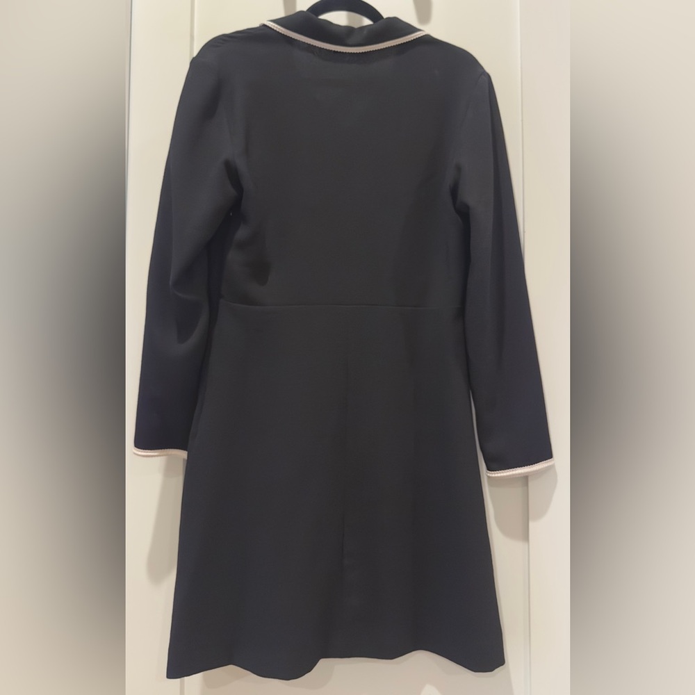 Sandro Black Dress with White Accents - Picture 2 of 2